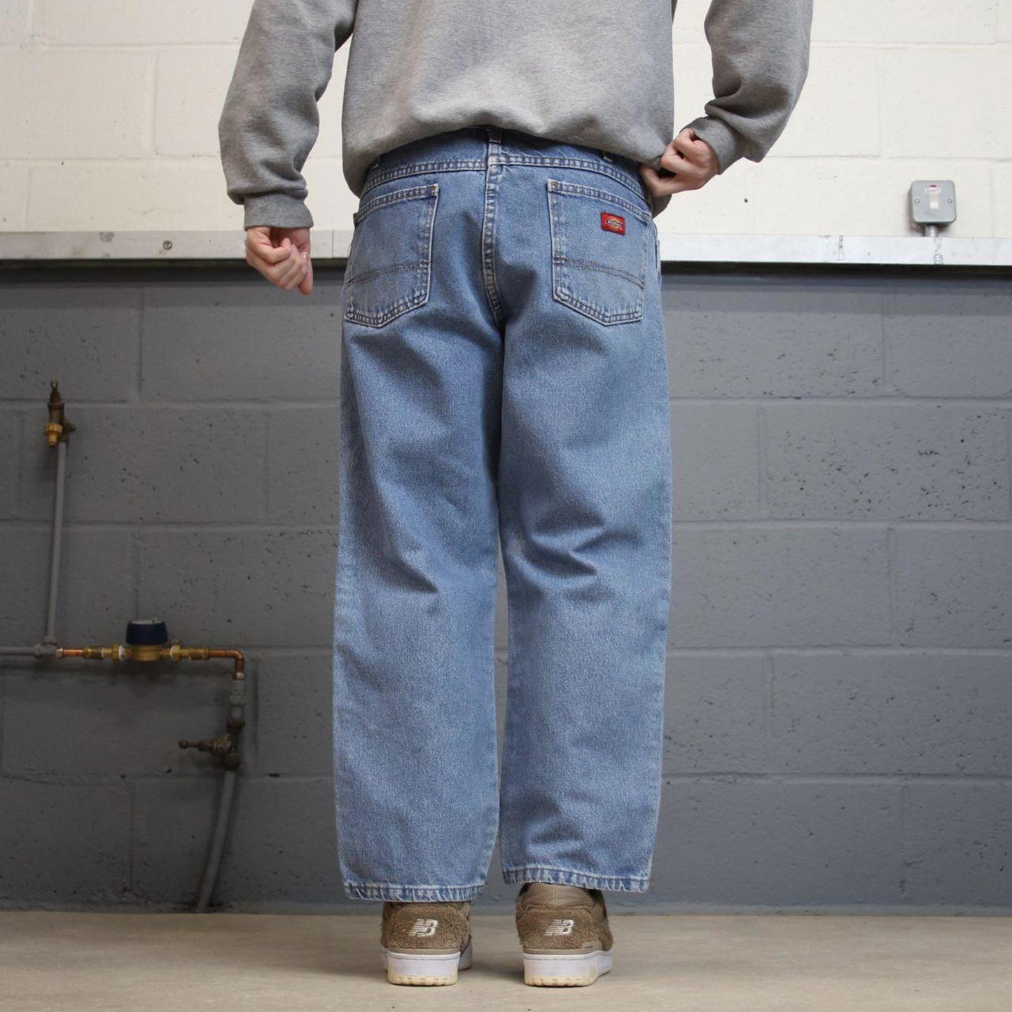 Vintage Y2k Dickies work jeans blue Straight leg thick denim skater style workwear pants