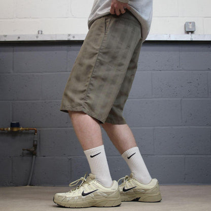 Dickies baggy checkered carpenter shorts khaki Twill chino skater style shorts loose long leg