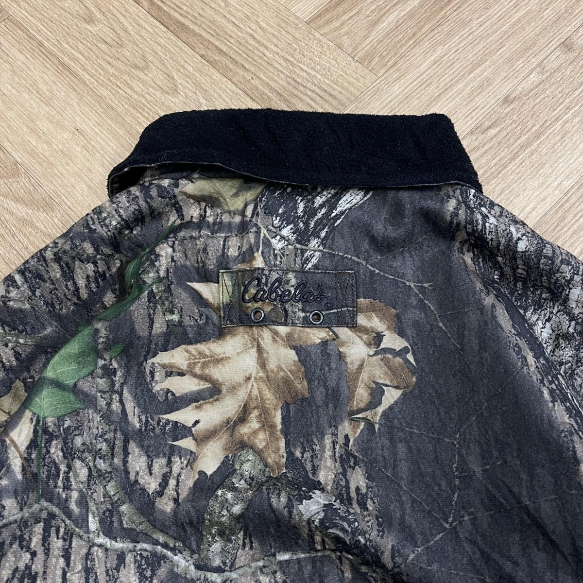 Vintage Cabela's camo jacket y2k Boxy fit Mossy Oak camouflage bomber fleece jacket