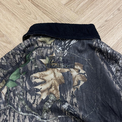 Vintage Cabela's camo jacket y2k Boxy fit Mossy Oak camouflage bomber fleece jacket