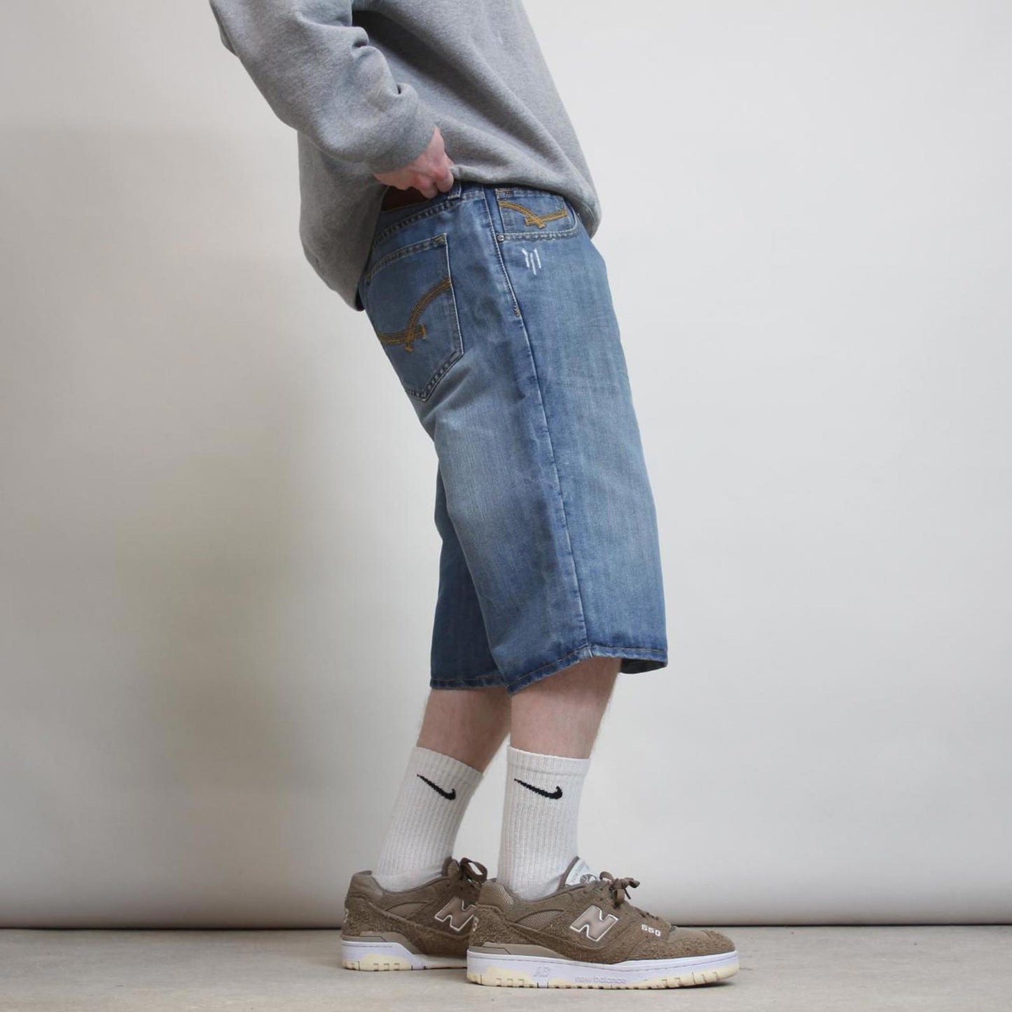 Baggy Ecko Unltd denim shorts W36 loose long 90s style denim skater jorts