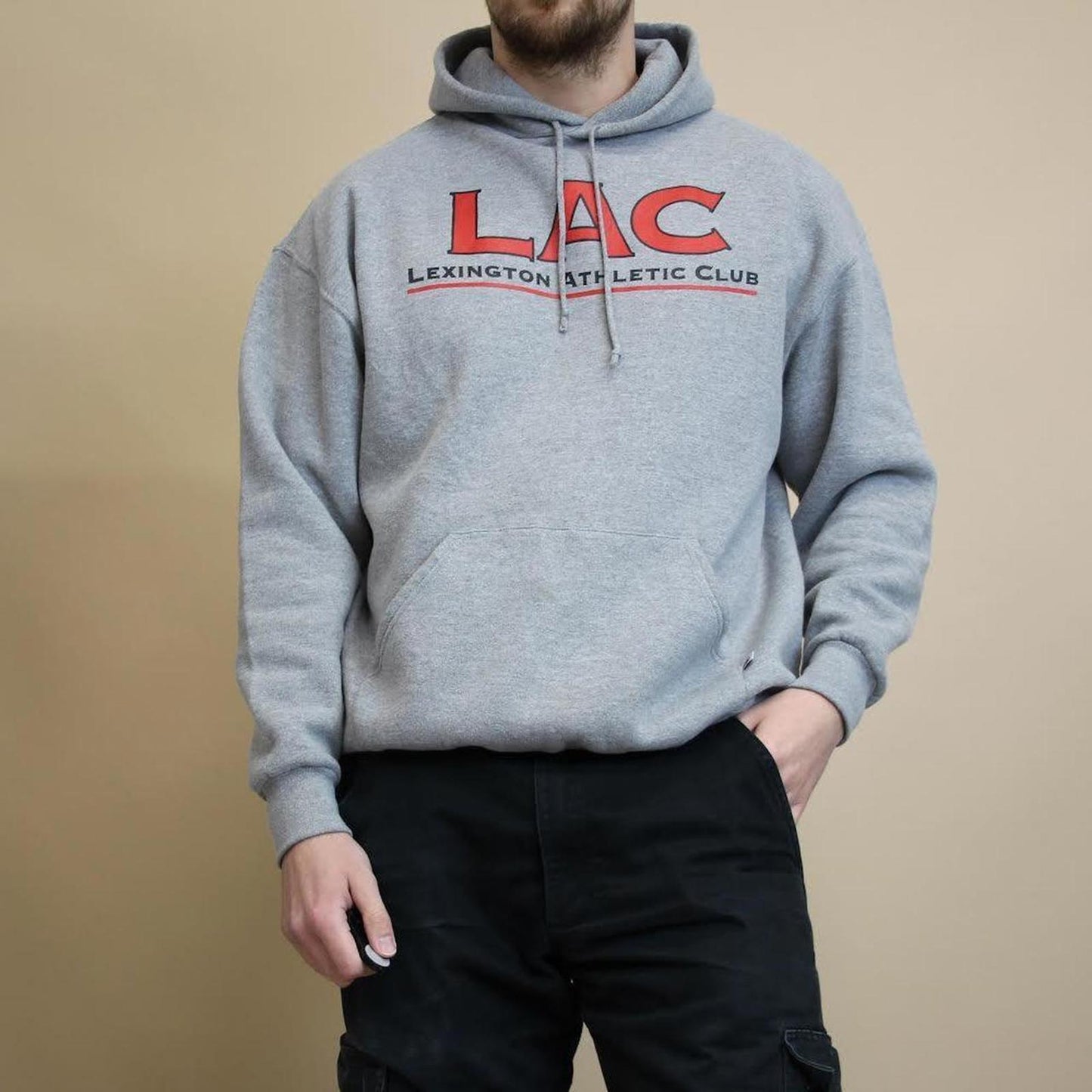 Grey vintage Russell hoodie XL Thick pullover jumper