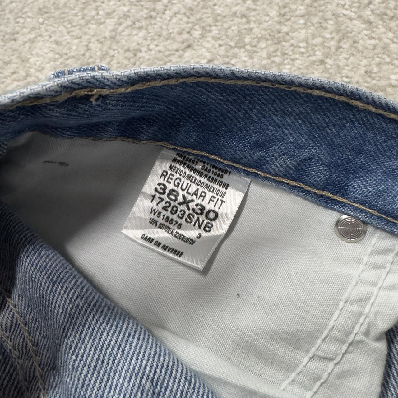 Dickies jeans loose straight denim y2k W38L30 blue Loose thick 100% cotton workwear skate pants