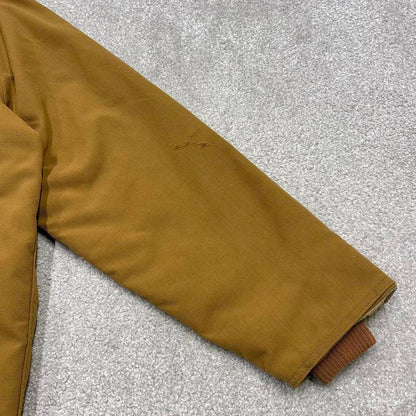 90s Vintage workwear jacket large tan canvas  Michigan style chore coat