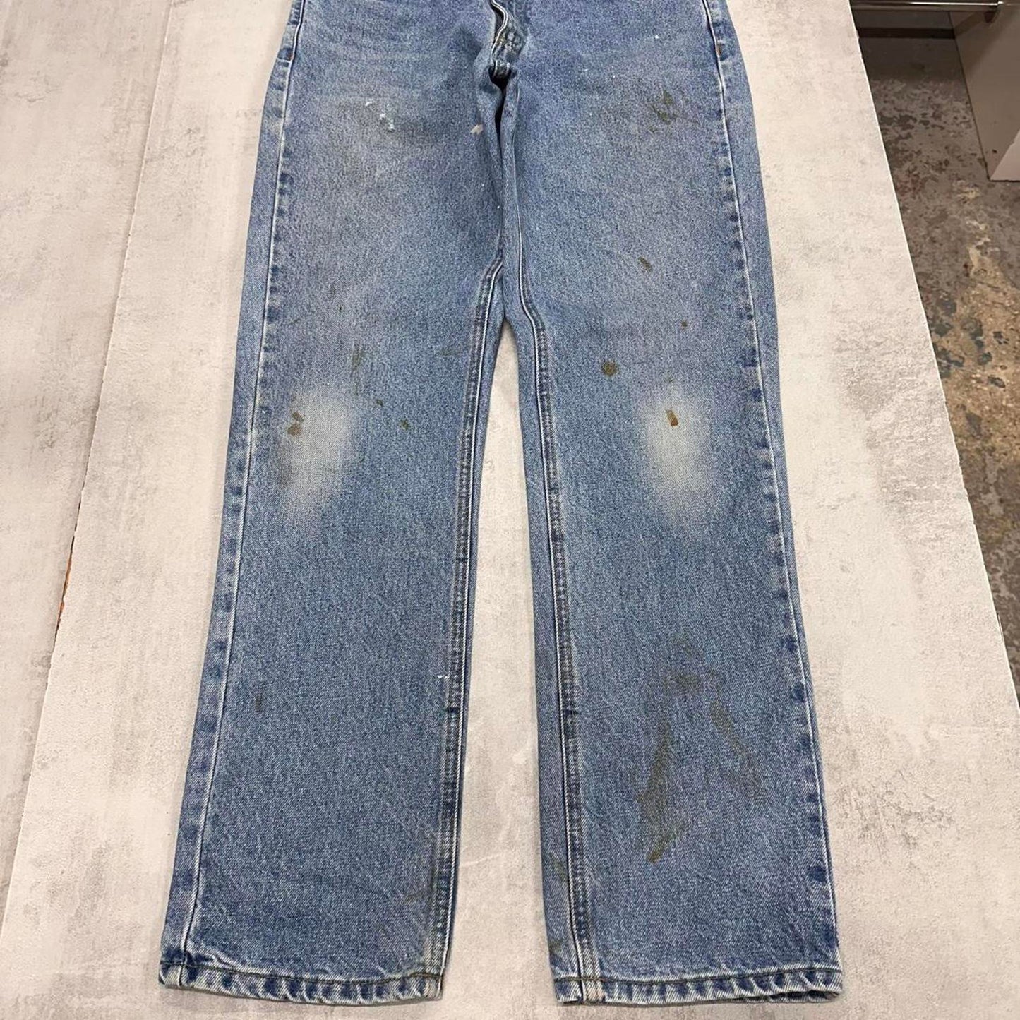 Mens vintage Carhartt jeans W32 L32 Blue Carhartt 5 pocket jeans patch logo