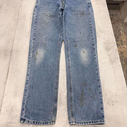 Mens vintage Carhartt jeans W32 L32 Blue Carhartt 5 pocket jeans patch logo