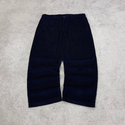 Vintage navy GAP wide wale corduroy trousers W38L30 wide leg jumbo cord pants 90s skate style