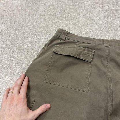 Y2K cargo shorts loose green Loose leg cargo shorts summer festival