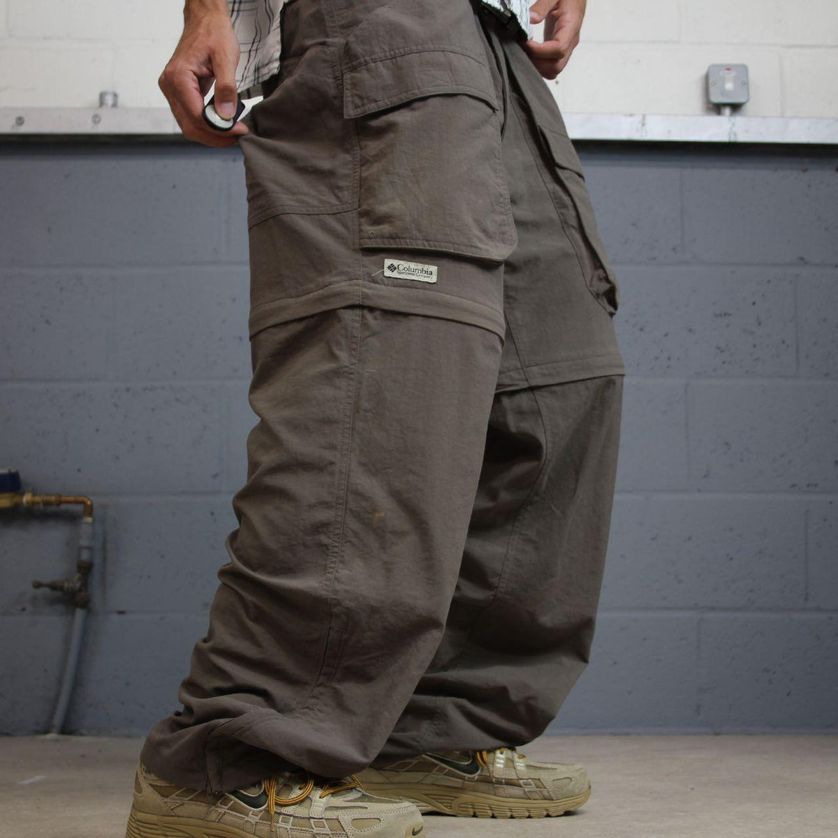 Y2K convertible Colombia hiking trousers / shorts technical khaki Floaty lightweight outdoors