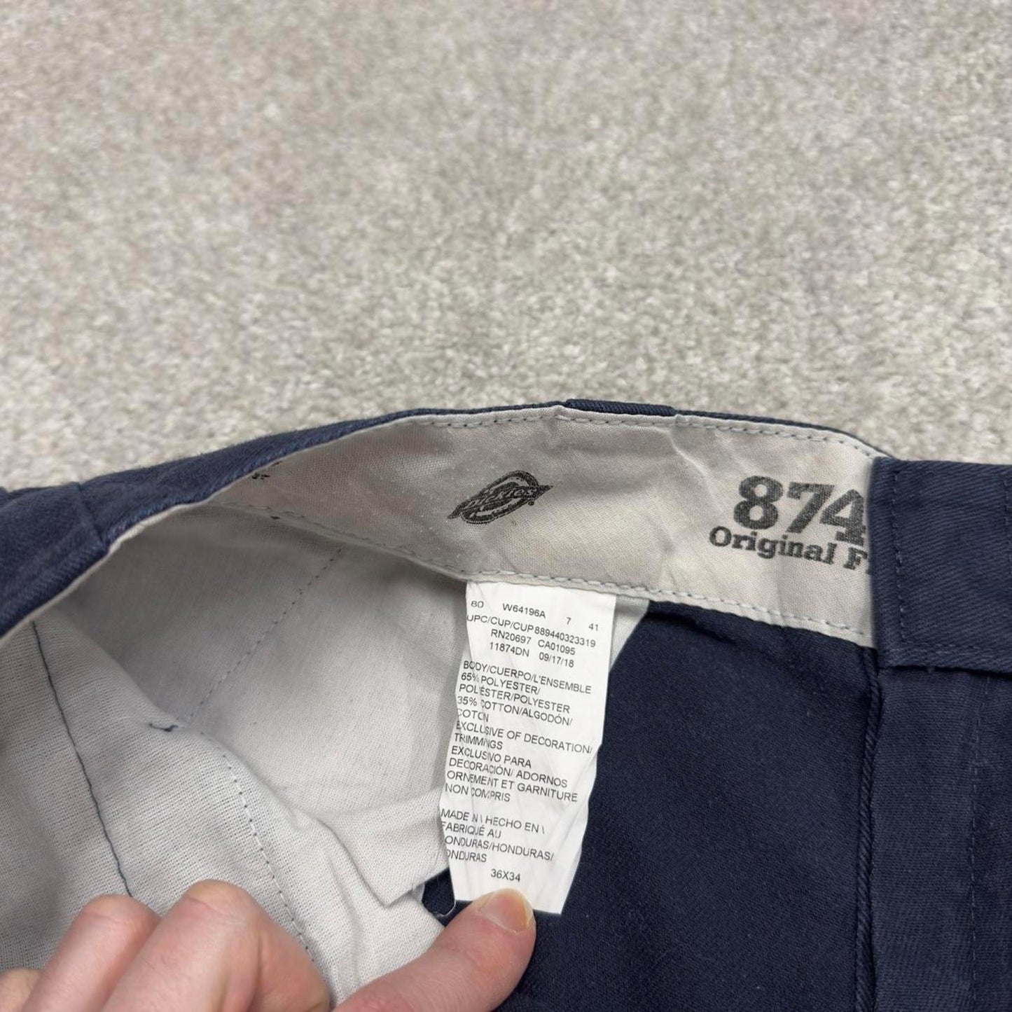 Y2K Dickies 874 work pants faded navy Loose flex chino style skate trousers
