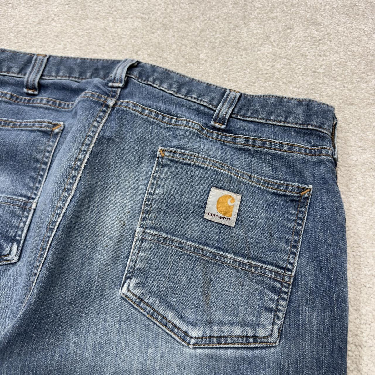 Vintage Carhartt jeans y2k relaxed blue denim Relaxed fit straight leg skater style workwear