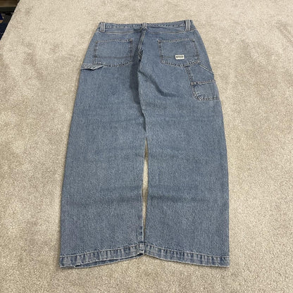Levi's baggy carpenter jeans y2k washed blue denim Loose fit skater 2000s style cargo pants