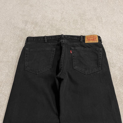 Levi's 505 straight fit jeans y2k black Regular straight leg denim pants red tab logo