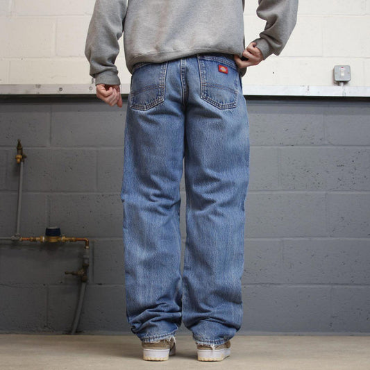 Vintage Y2k Dickies skate jeans blue Loose thick denim workwear pants
