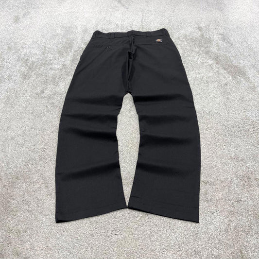 Dickies Skateboarding chino work pants W29L30 Loose black twill style casual skate trousers
