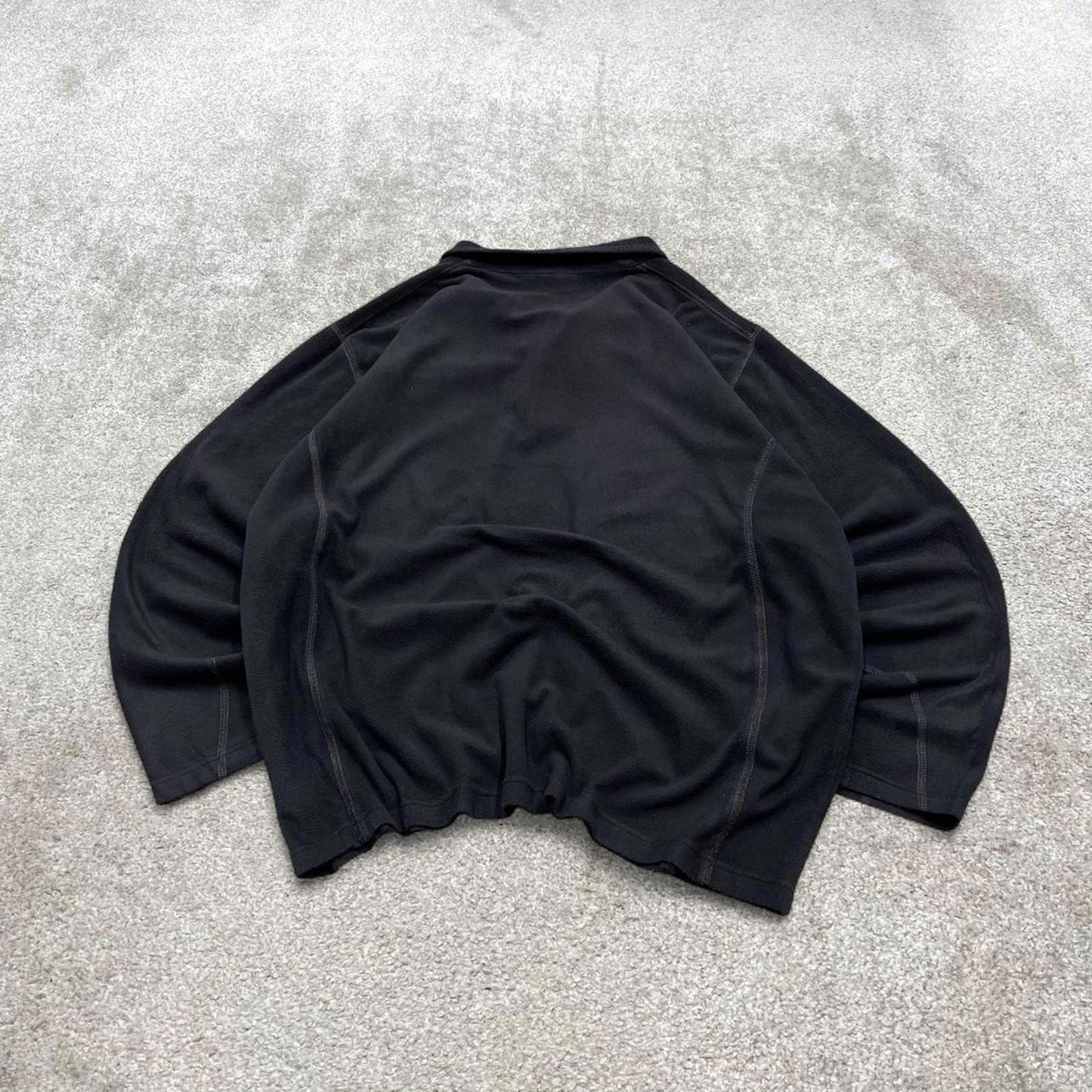 00s Columbia technical fleece XL men's black 1/4 zip up y2k style autumn casual outdoors