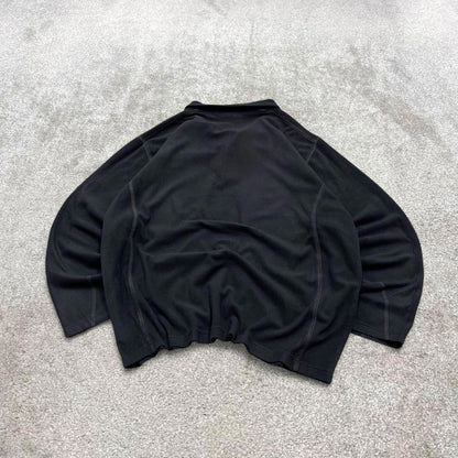 00s Columbia technical fleece XL men's black 1/4 zip up y2k style autumn casual outdoors