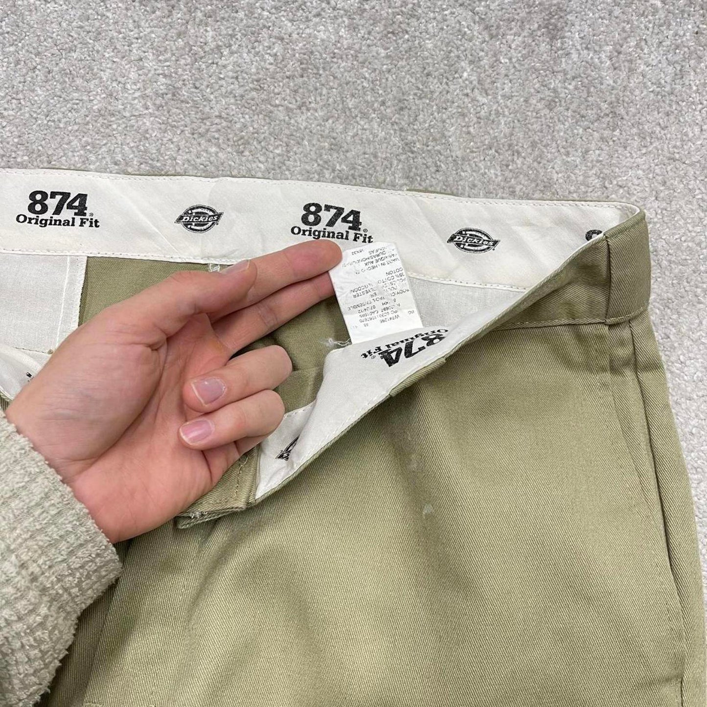 Beige Dickies 874 pants W38L32 loose original fit twill chino style skater pants