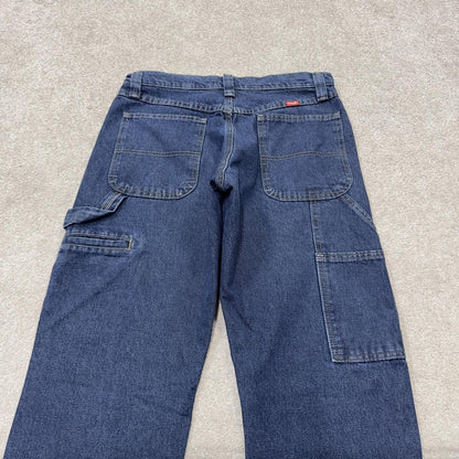 Wrangler carpenter jeans fleece lined y2k blue W30L32 straight leg skater utility workwear trousers