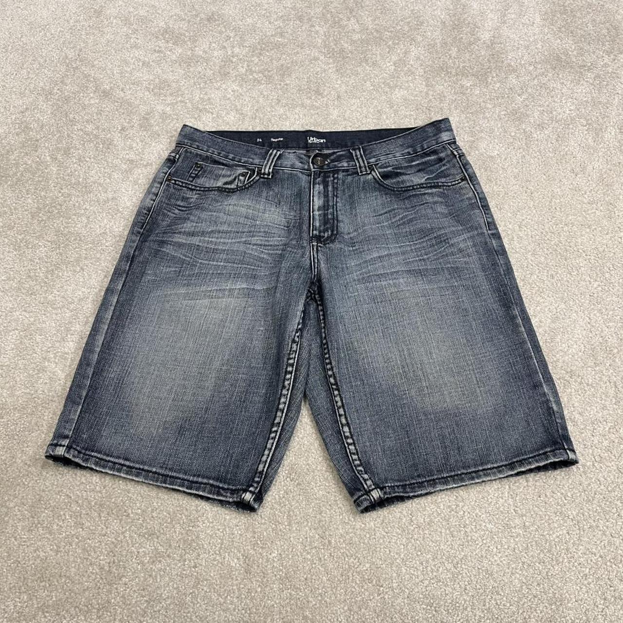 Y2K denim shorts washed blue Urban Pipeline loose skater style surf jorts