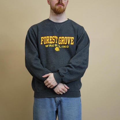 Grey vintage Russell sweatshirt M