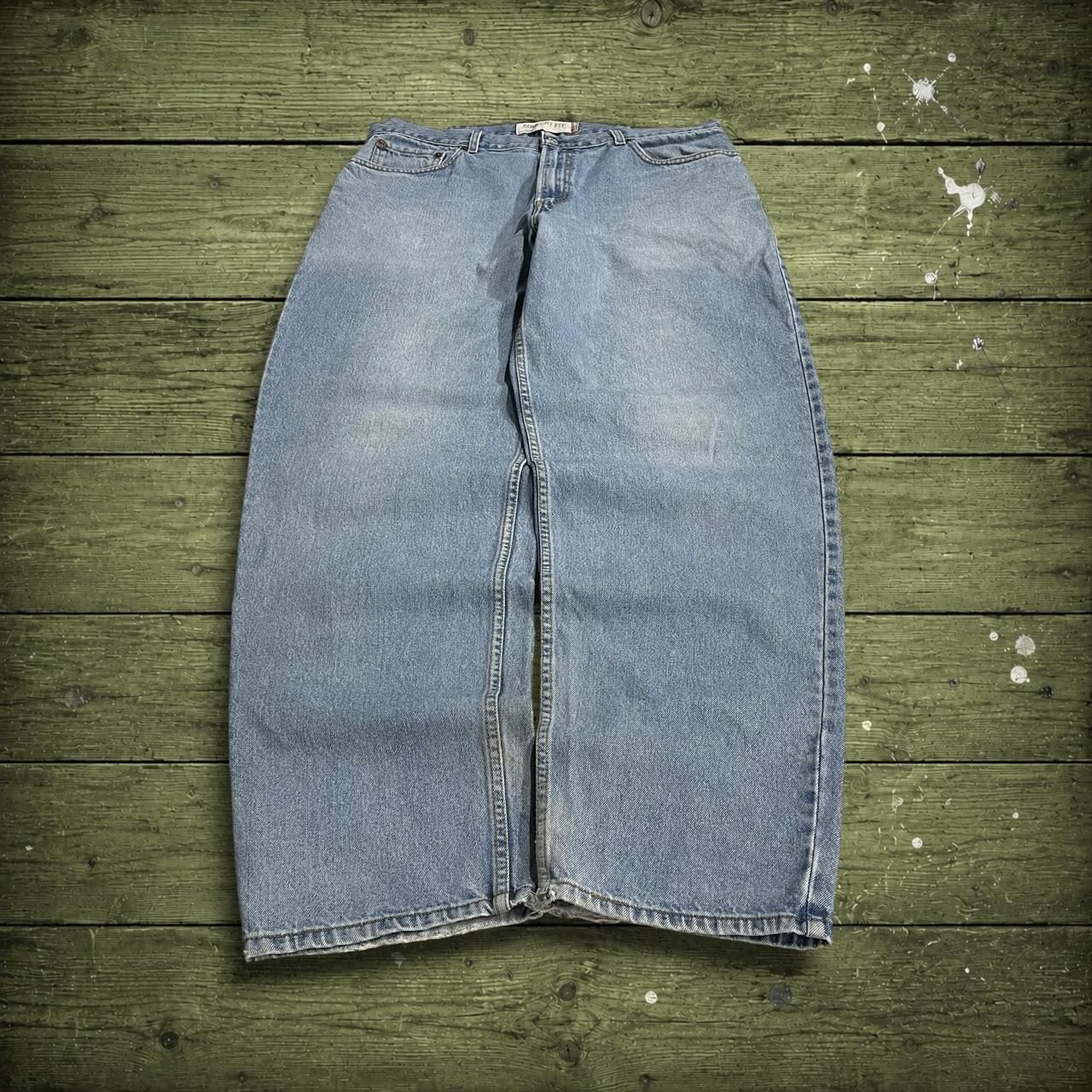 Levi's 560 baggy jeans y2k blue Wide leg comfort fit denim pants red tab logo