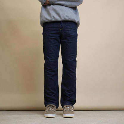 Blue Carhartt jeans size 6 short W30L30 straight fit denim pants fleece lined