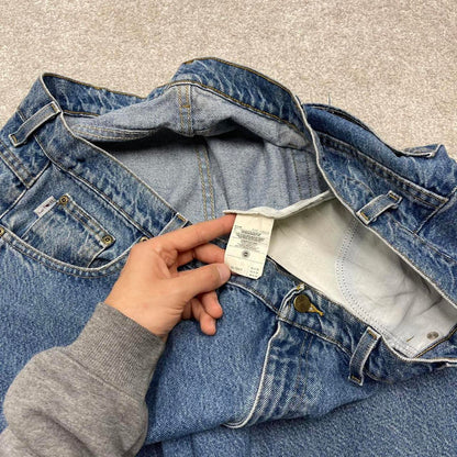 Vintage Carhartt jeans 90s y2k skater style W46L30 blue loose 100% cotton denim