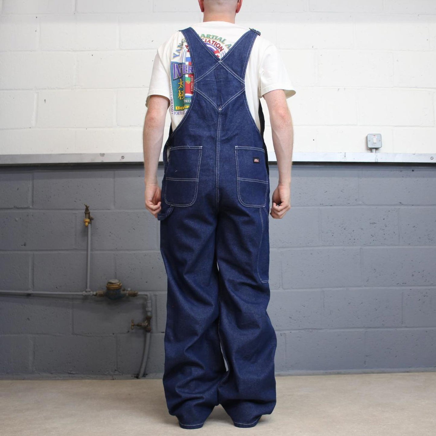 Dickies dungarees W38L33 USA blue mens denim overalls