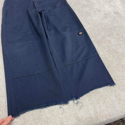 Y2k baggy Dickies double knee work pants navy Loose wide-leg chino style skate trousers