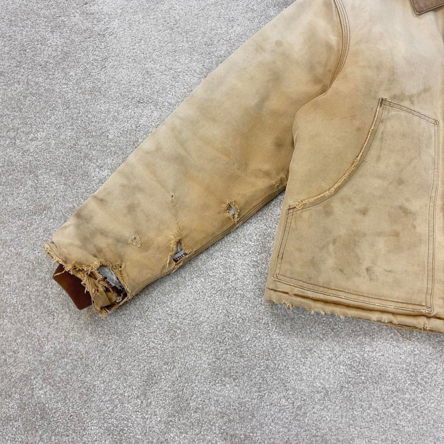Vintage Tan Carhartt Traditional jacket Large cropped Detroit