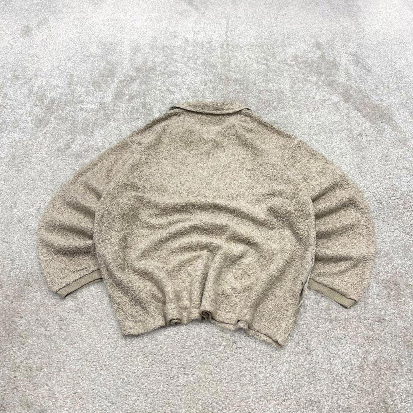 00s Columbia technical fleece XL men's beige 1/4 zip up y2k style autumn pull over casual