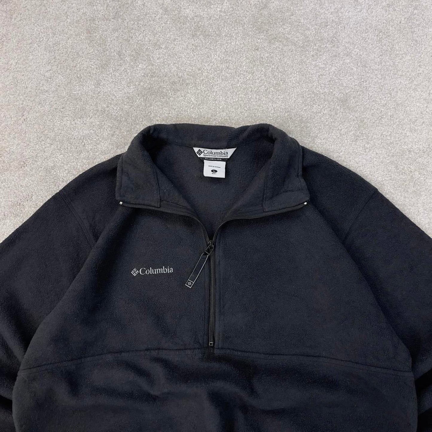 Y2K Black Columbia technical 1/4 zip fleece Large y2k style autumn