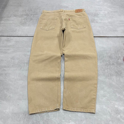 Levis 550 jeans W36 L30 beige loose 90s style relaxed skater jeans red tab logo