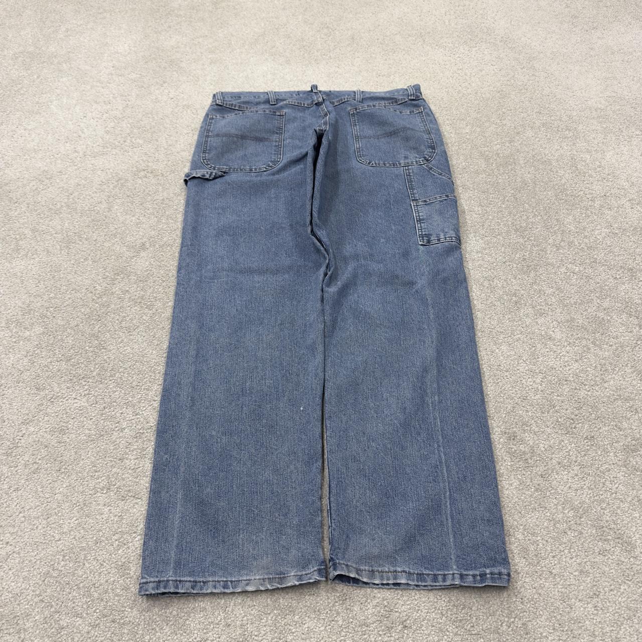 Wrangler carpenter jeans y2k blue denim loose leg 2000s style workwear cargos
