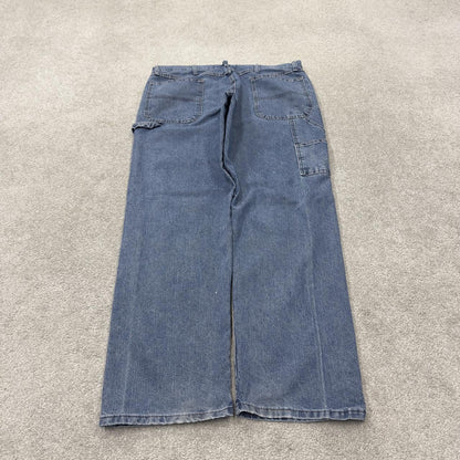 Wrangler carpenter jeans y2k blue denim loose leg 2000s style workwear cargos