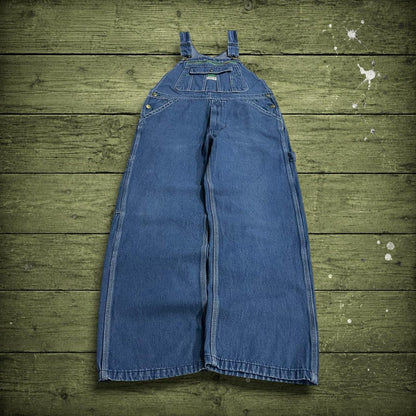 Vintage Liberty denim dungarees y2k blue Loose festival / skate wear bib utility work overalls
