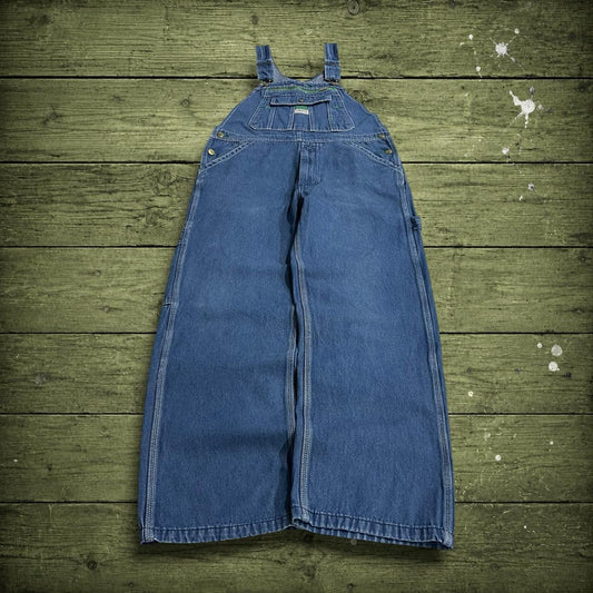 Vintage Liberty denim dungarees y2k blue Loose festival / skate wear bib utility work overalls