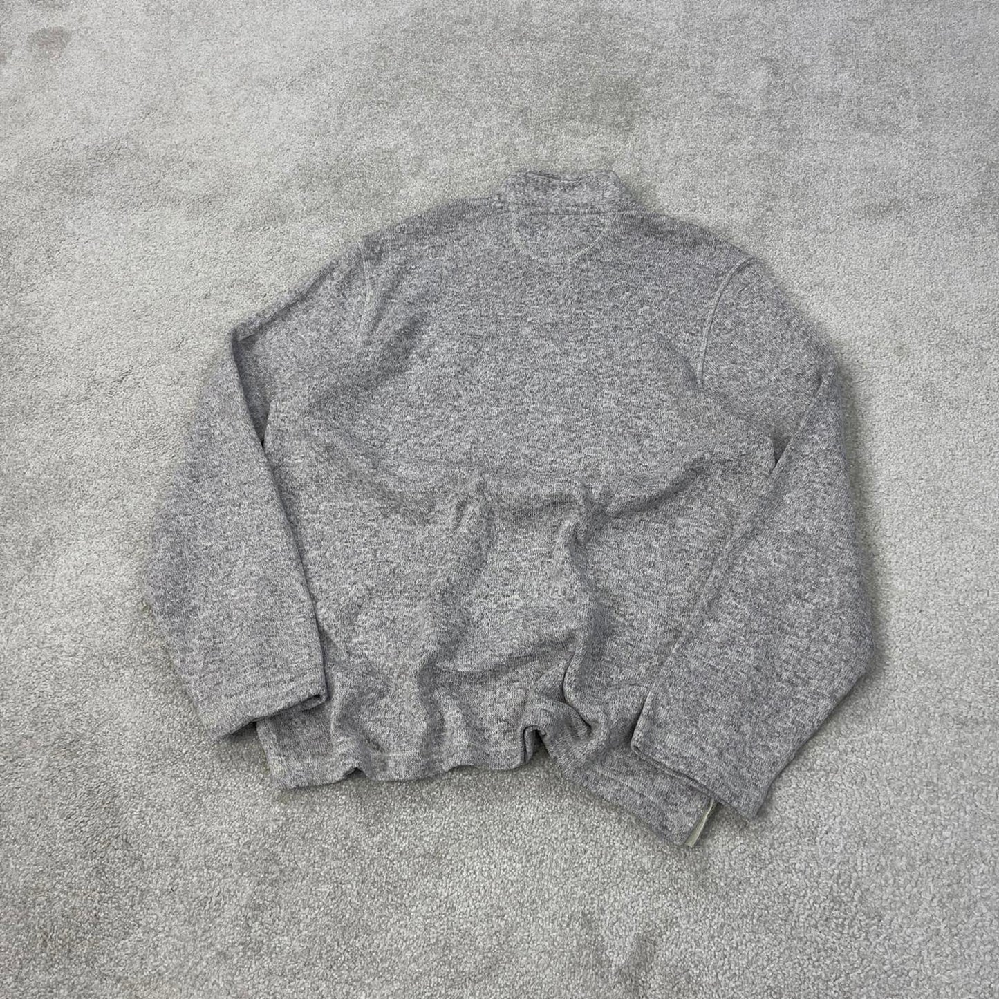 Y2K Adidas NHL fleece Large grey knit style pullover 1/4 zip embroidered logo