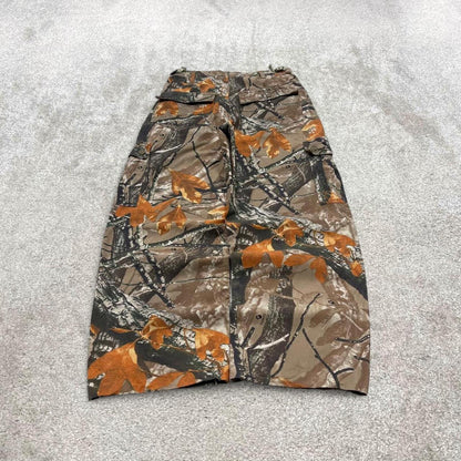 Y2k Small camo cargo pants wide leg brown Loose Outfitters Ridge tree camouflage pants
