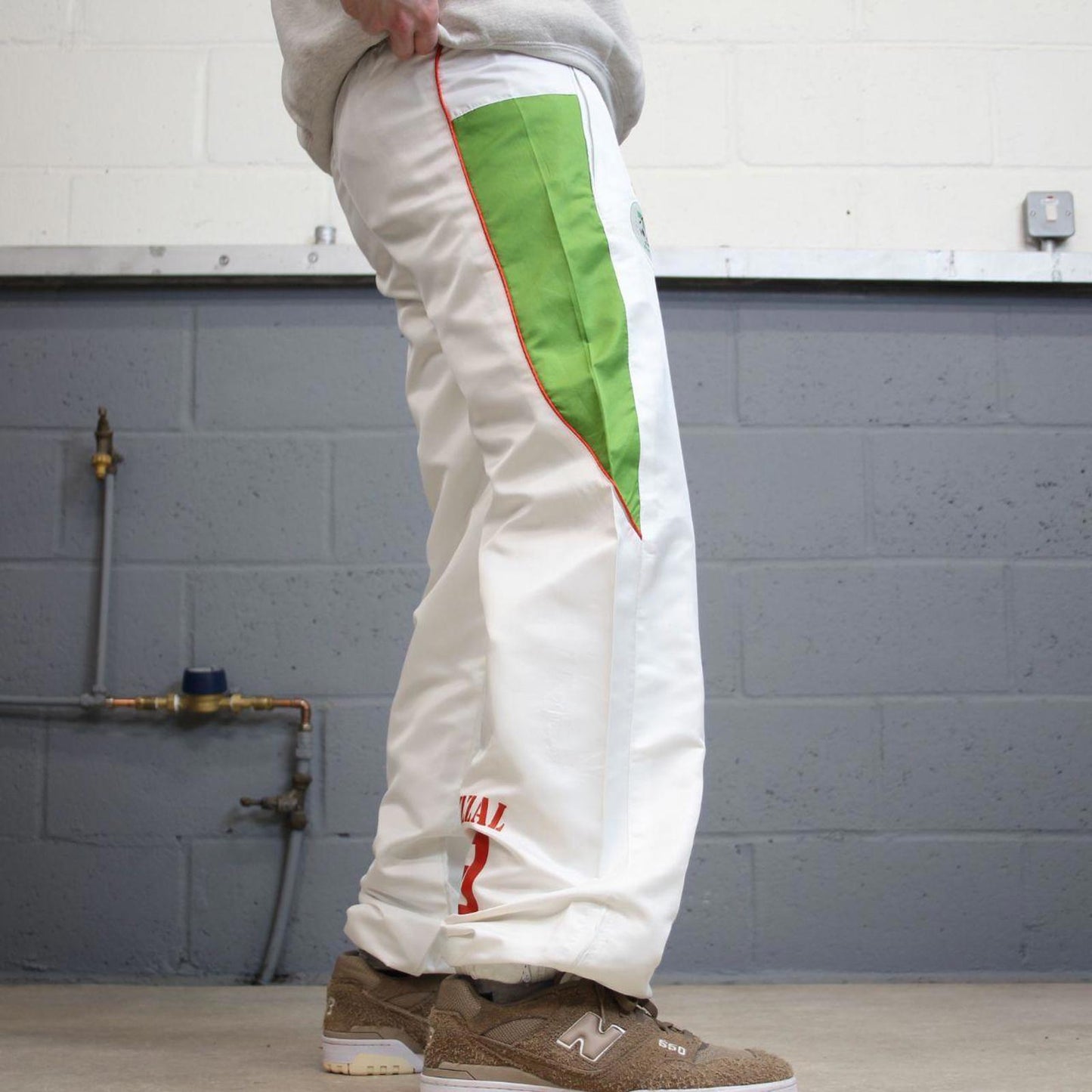 Baggy Puma Algeria Football trackies Small y2k floaty leg joggers print design shell suit pants
