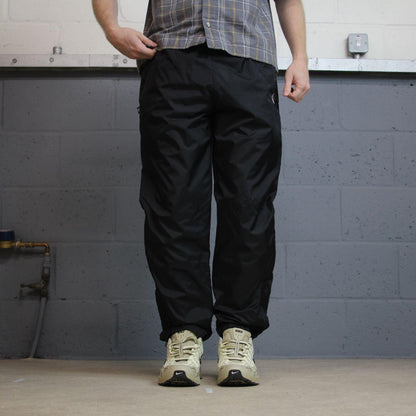 Y2K Adidas tracksuit bottoms loose leg black S Loose lined embroidered logo casual track pants