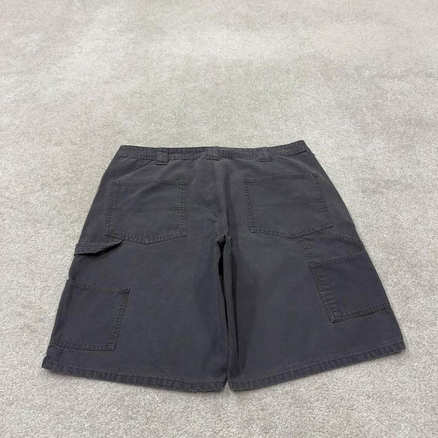 George carpenter shorts canvas cargo charcoal Loose leg skater style surf jorts
