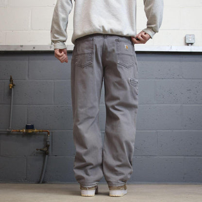 Carhartt cargo pants relaxed fit grey Loose skate style carpenter work pants
