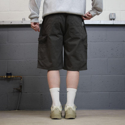 Baggy carpenter shorts workwear grey Wolverine skater style summer festival cargo jorts