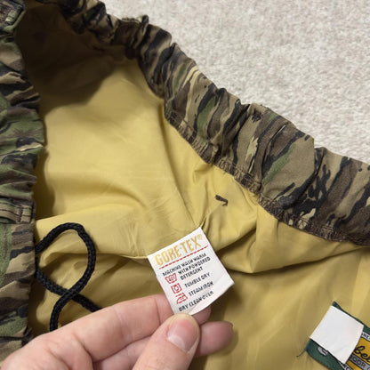 Vintage goretex waterproof baggy pants y2k khaki Cabelas Realtree camo wide leg adjustable trousers