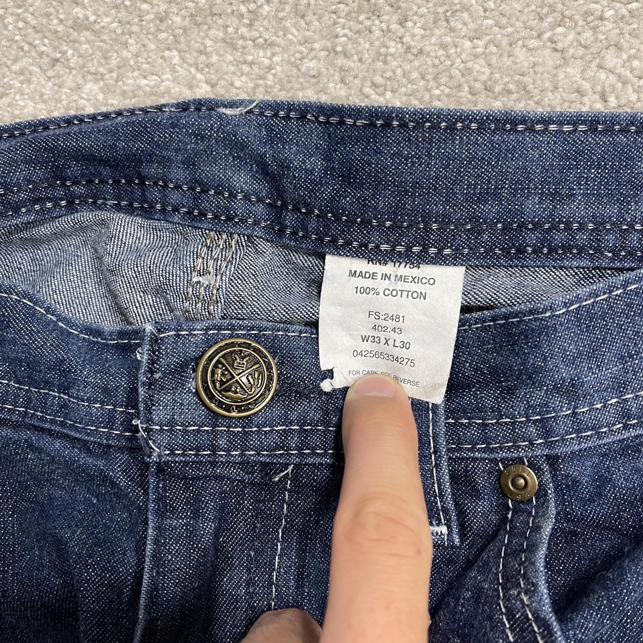 Key Workwear carpenter jeans y2k W34L30 blue Skater style 100% cotton denim cargos