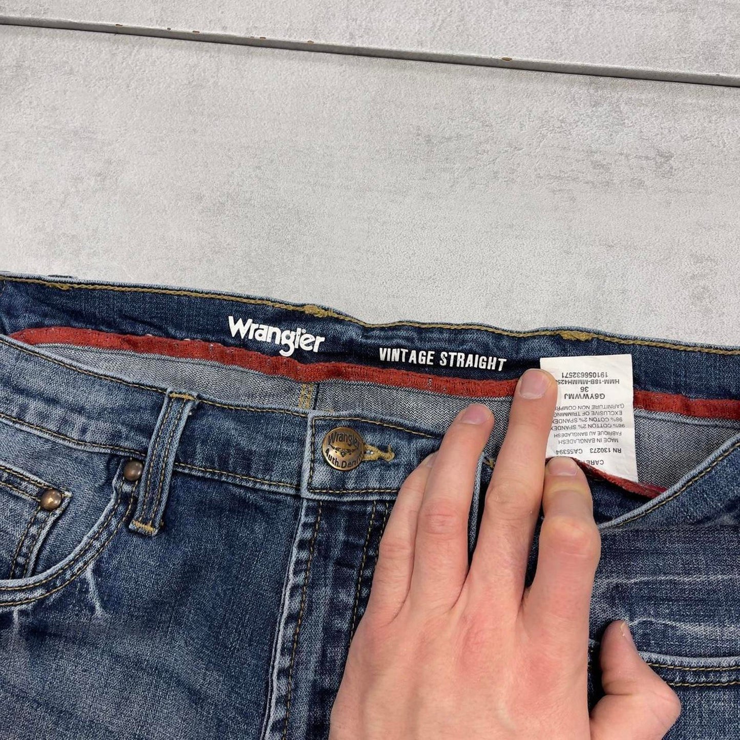 Blue Wrangler jean shorts W36