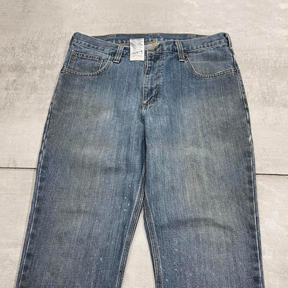 Blue Carhartt jeans W34L30 denim work 90s style skater jeans