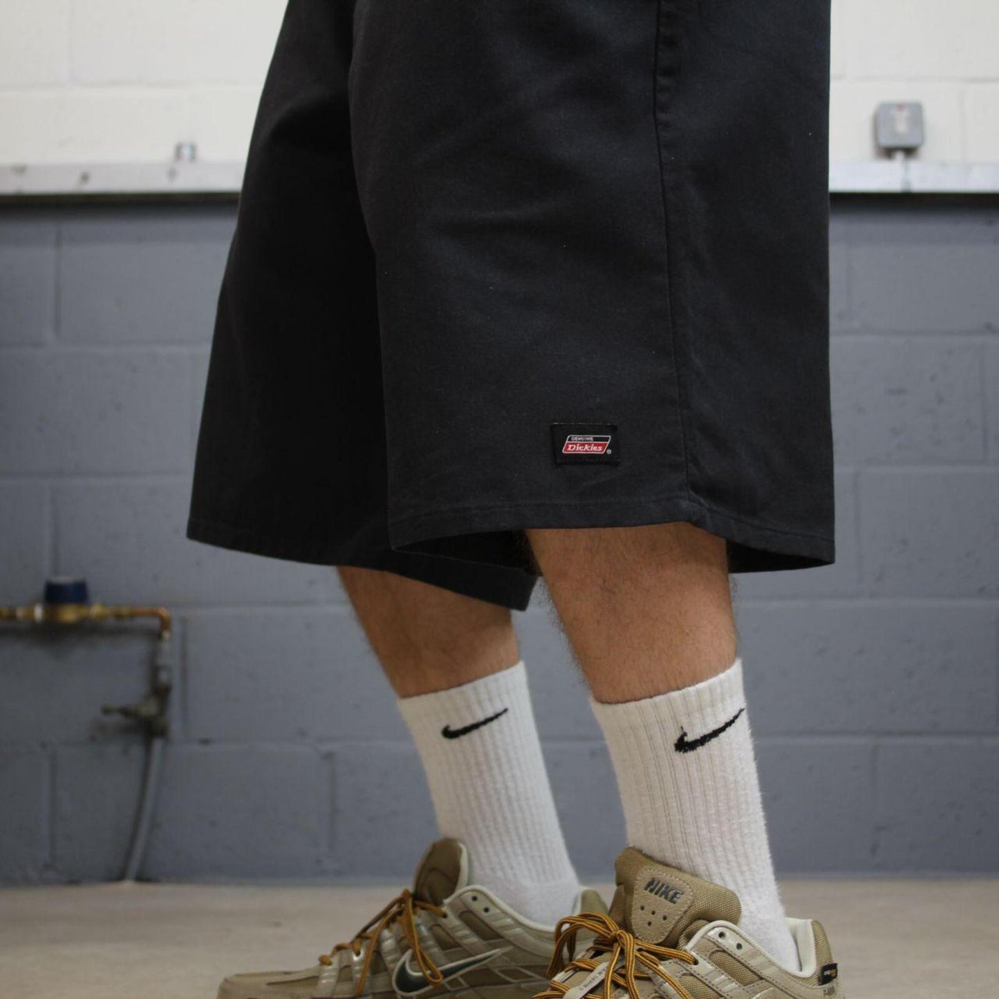 Dickies baggy chino shorts carpenter black Chino style skater shorts long wide leg festival